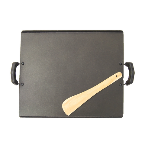 Stainless Steel Non-Stick Multi-Functional Tawa Pan With Black Handle