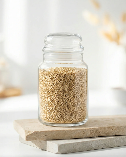 24 Piece 890ml White Glass Jar