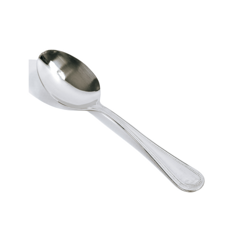 12 Piece Bead 18-10 Stainless Steel Dessert Spoon