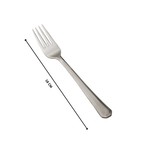 12 Piece Grecian 18-10 Stainless Steel Dessert Fork