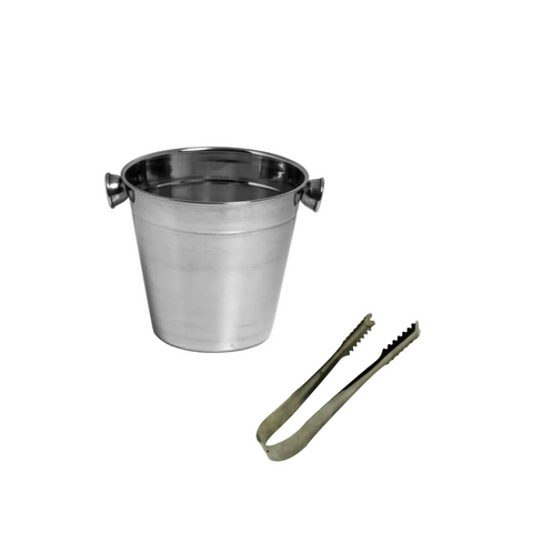 Combo Deal: 1.2 Litre Ice Bucket and Stainless Steel Tong