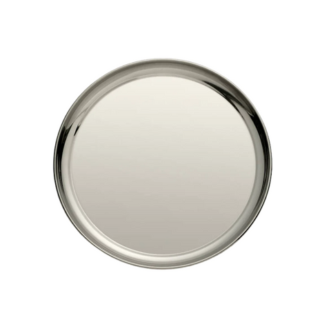 30cm Stainless steel round serving tray 