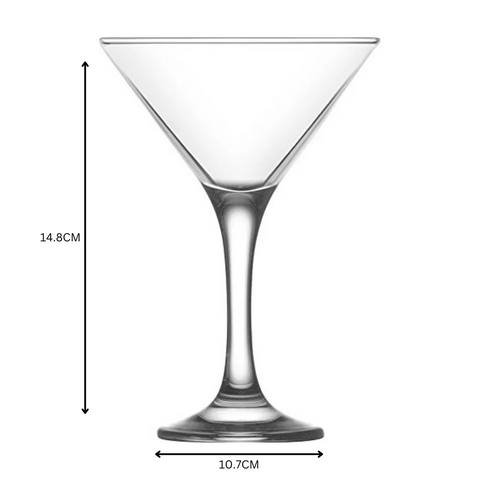 6 Piece 175ml martini glass