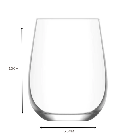 6 Piece 360ml whiskey glass