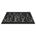Black Placemat with glassware pattern