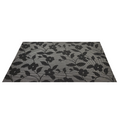 Grey Placemat With Black Flower Pattern