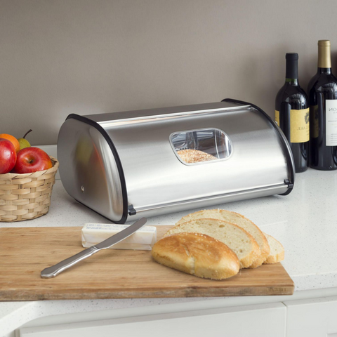 Stainless Steel Bread Bin With Window 