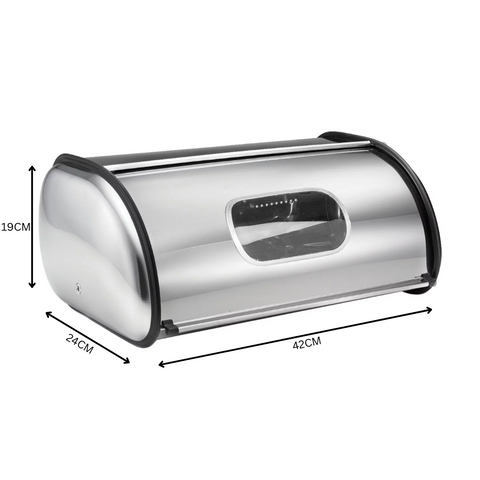 Stainless Steel Bread Bin With Window 