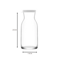 500ml Glass bottle with white silicone lid