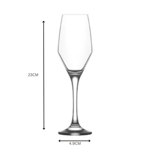 6 Piece 230ml champagne glass