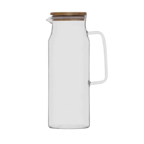 1.2 Liter glass jug with wooden lid