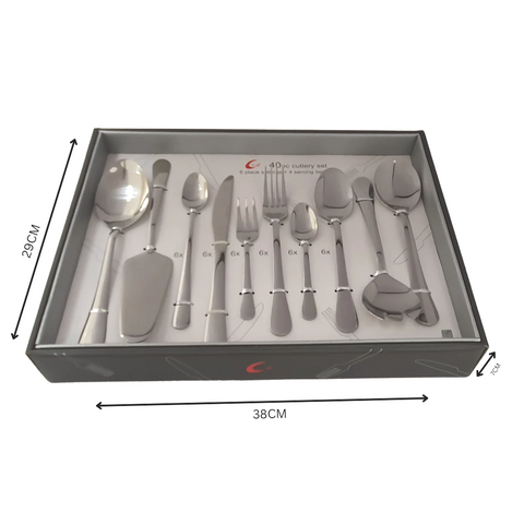 40 Piece Stainless Steel Cutlery Set