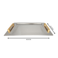 18-10 Stainless Steel Versace Tray With Gold Handle