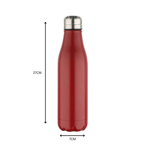 500Ml stainless steel red vacuum bottle