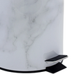 5 Litre White Marble Look Dust Bin