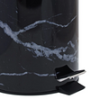 5 Litre Black Marble Look Dust Bin