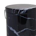 5 Litre Black Marble Look Dust Bin