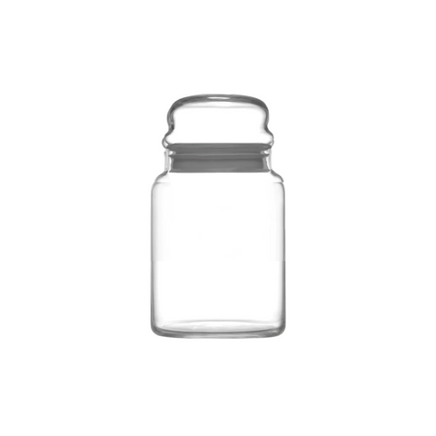 24 Piece 635 ml grey glass jar