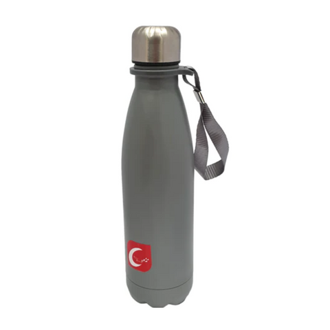 Grey 500ml Water Bottle Stainless Steel With Handle