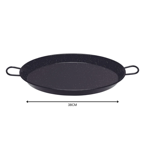 38cm Enamel steel paella pan