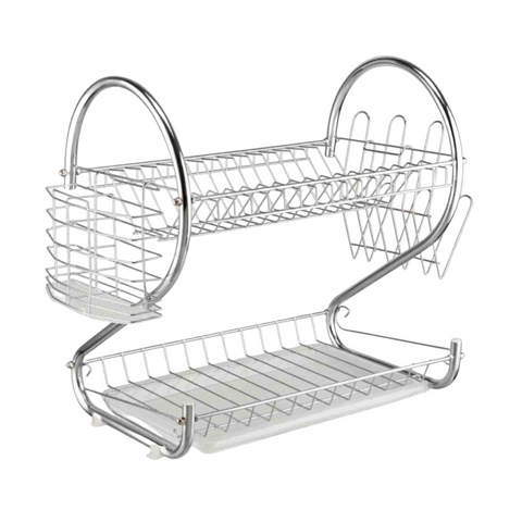 2 Level Chrome Dish Rack 