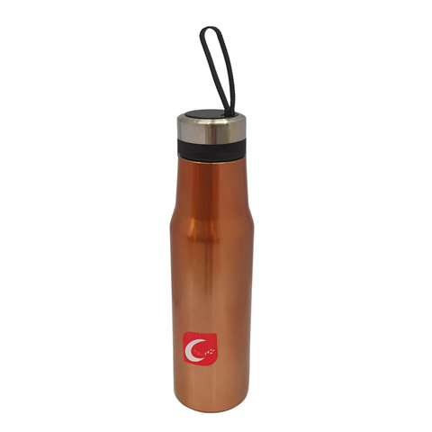 Gold 500ml Water Bottle Stainless Steel With Hook