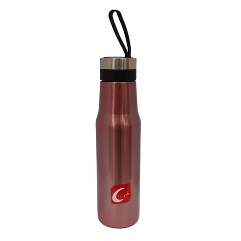 Rose Gold 500ml Water Bottle Stainless Steel With Hook