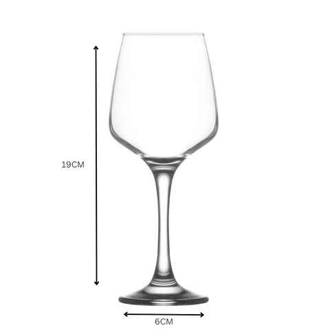 6 Piece white wine glasses