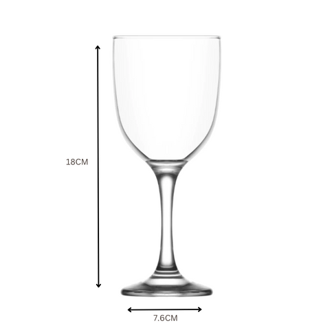 6 Piece 290ml white wine glass
