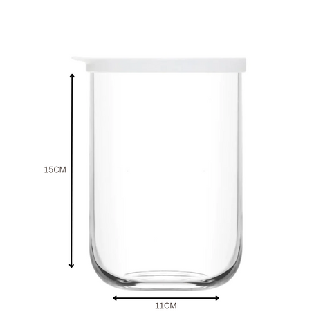 LAV 1 Litre Glass Jar With White Lid