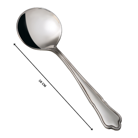 12 Piece Dubarry 18-10 Stainless Steel Soup Spoon