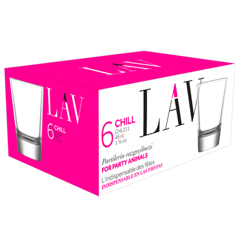 6 Piece 45ml Tot Glass