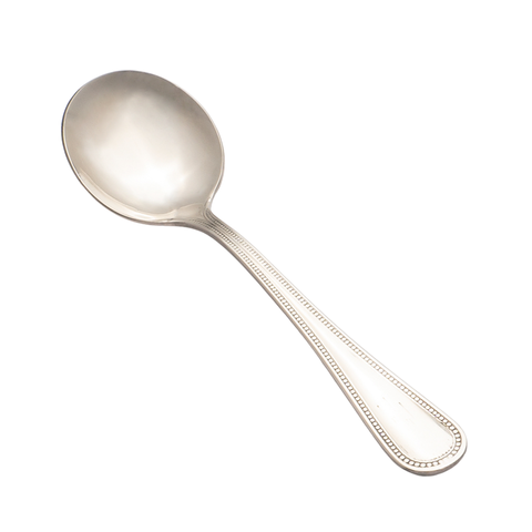 12 Piece Bead 18-10 Stainless Steel Soup Spoon
