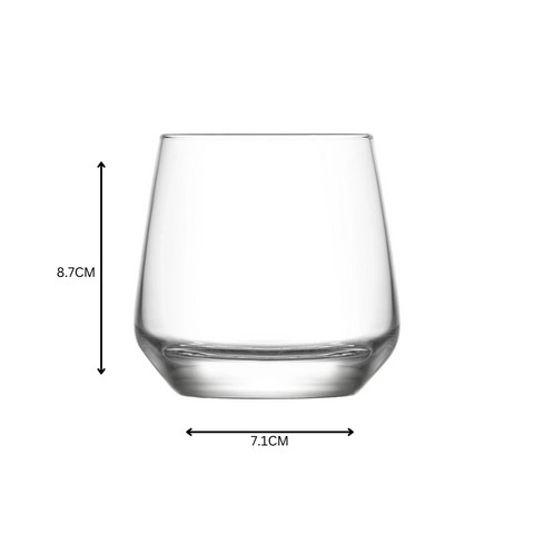 6 Piece 345ml whiskey glass