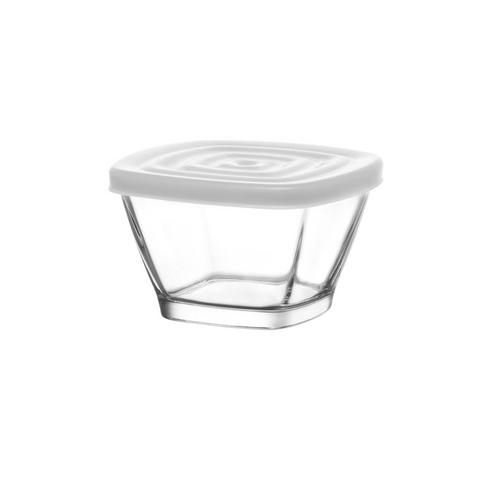 315ml Square jar with white lid