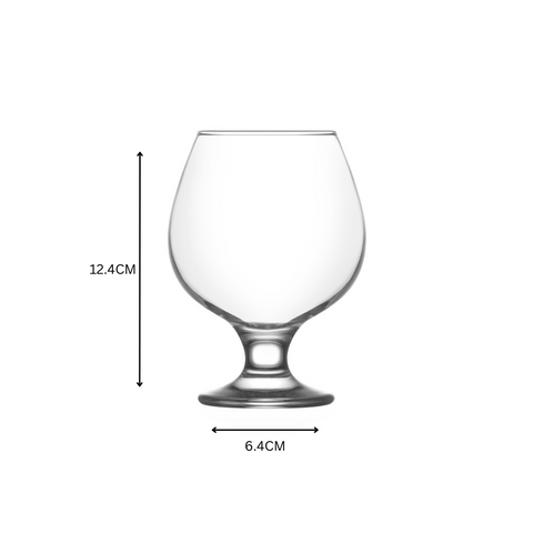 6 Piece 390ml cognac glass