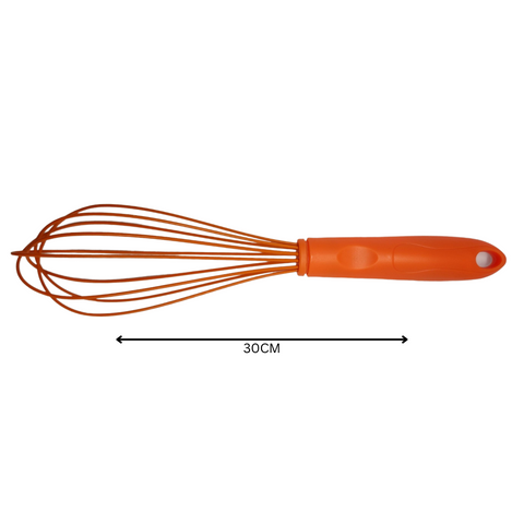 30cm Orange silicone whisk 