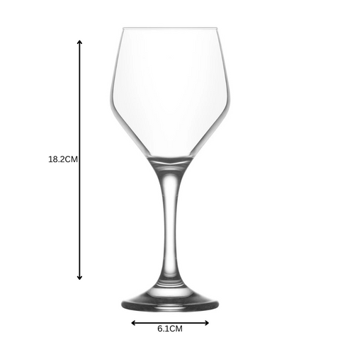 6 Piece 260ml white wine glass