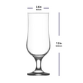 24 Piece 385ml Clear beer glass 