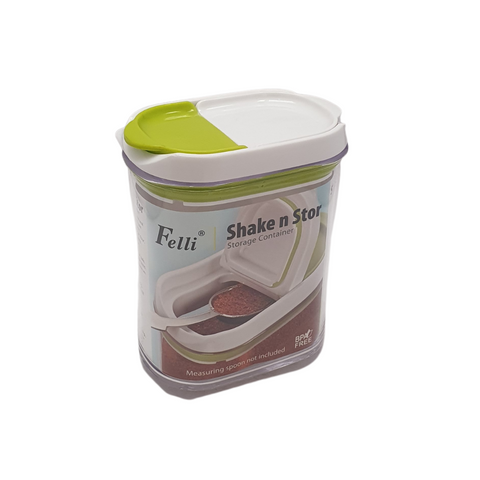 0.34 Liter green shake and store storage container