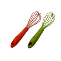 30cm Orange and green silicone whisk 