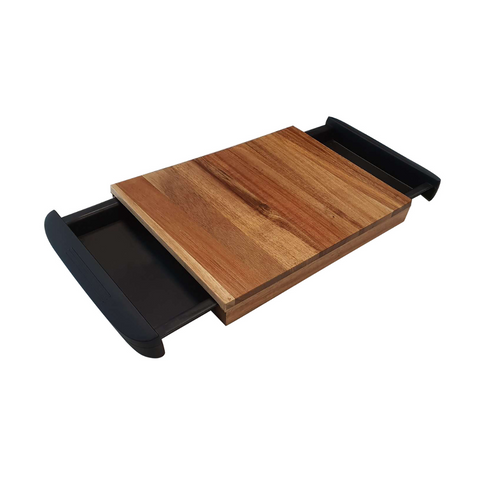 Cutting board with drawer