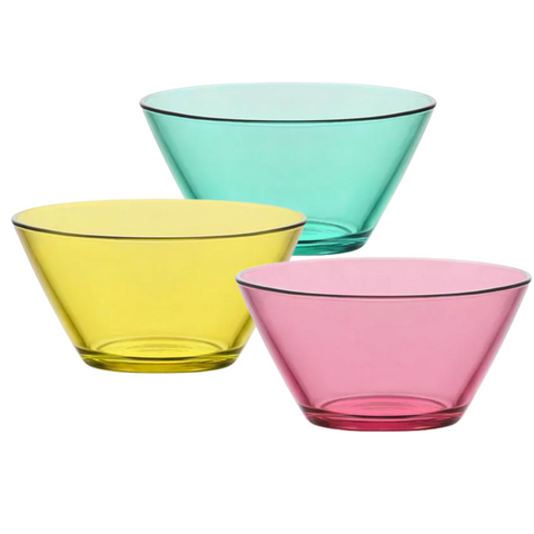 3 Piece 345ml colour bowl 