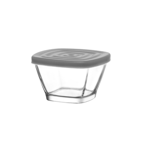 315Ml square jar with grey lid