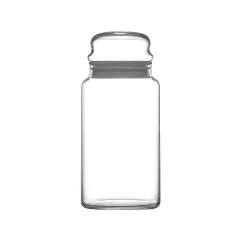 12 Piece 890ml grey glass jar