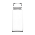 12 Piece 1.4 litre white glass jar 