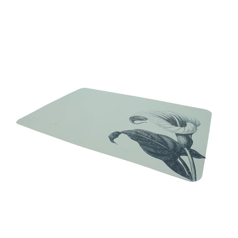 6Pc Plastic Lily Pattern Placemat