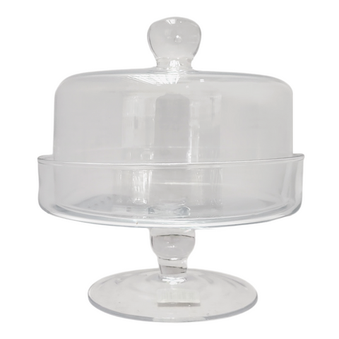 30cm Glass Cake Stand With Dome