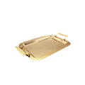 18-10 Stainless Steel Large Gold Tray With Gold Handle 