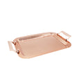 18-10 Stainless Steel Large Rose Gold Tray With Rose Gold Handle18-10 Stainless Steel Large Rose Gold Tray With Rose Gold Handle